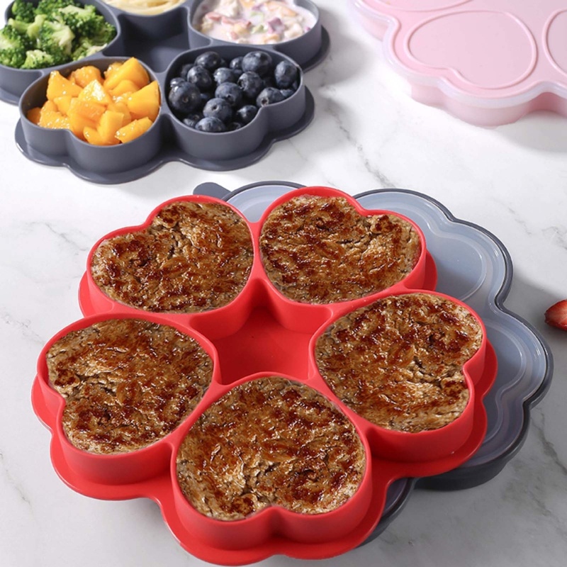 Khuôn Silicone 5 Ngăn Làm Bánh Chống Dính Tiện Dụng