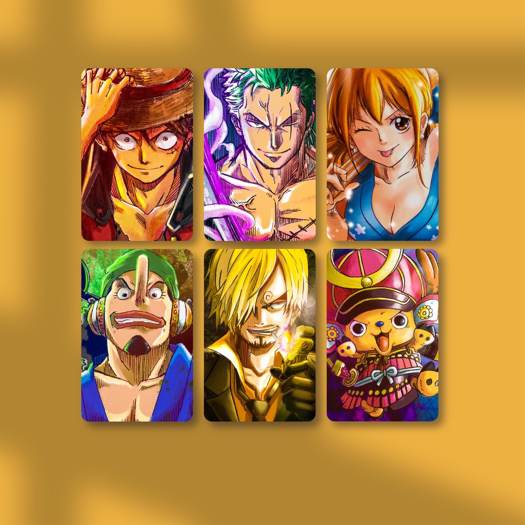 Thẻ Card Bo Góc Anime One Piece Straw Hat Pirates - Giấy Bìa Cứng