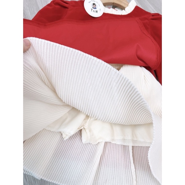 Set áo dài nhung đôi giống nhau cho bé trai và gái