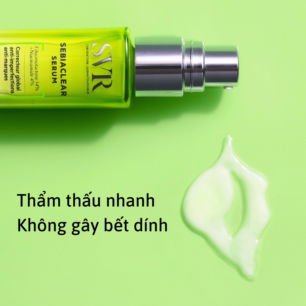 Serum giảm mụn SVR Sebiaclear 4% NIACINAMIDE và 14% Tinh Chất Dưỡng 30ml