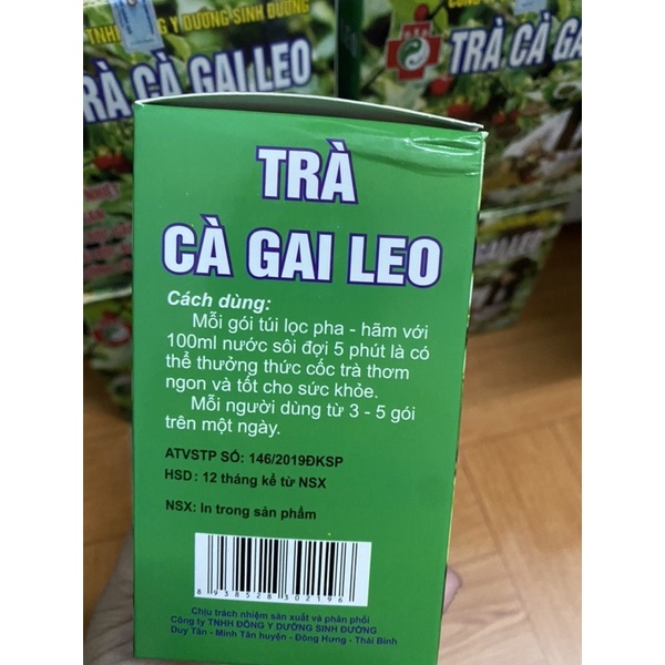 Trà cà gai leo túi lọc đông y dưỡng sinh đường- hộp 50 gói- 250gr