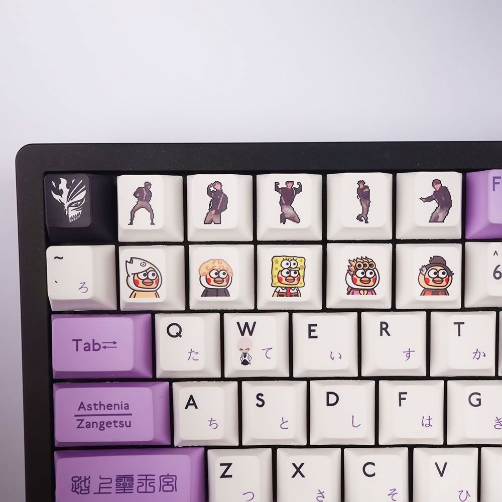 Set 5 Nút Bàn Phím Cơ PBT Hình Gà Con Màu Đen Dễ Thương