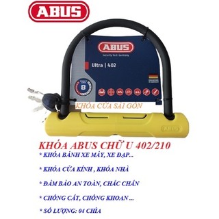 Khóa Chữ U - Khóa xe máy ABUS 402/210 HB135 khóa nguyên bánh xe