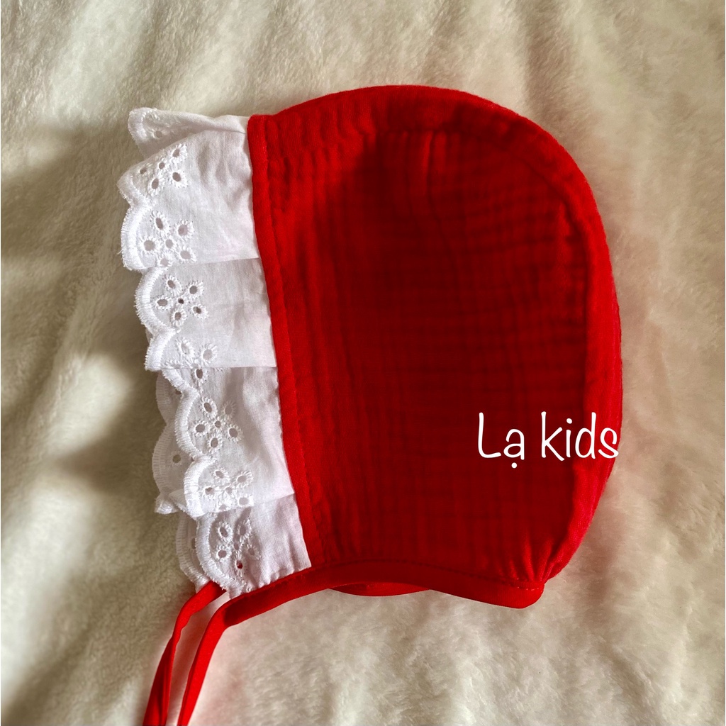 Đầm đỏ Noel, Tết cho bé gái,  , chất liệu xô muslin mềm mịn