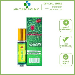 Dầu gió xanh con ó của mỹ dạng lăn eagle brand medicated oil