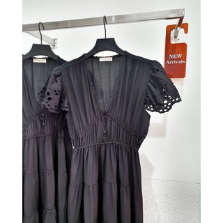 Maxi eo chun tay eyelet 2 màu AfterBefore