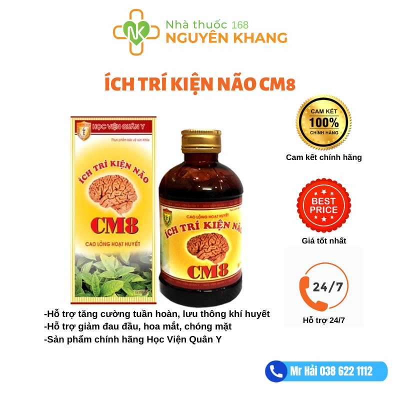Cao lỏng hoạt huyết Ích trí kiện não CM8 chính hãng Học Viện Quân Y