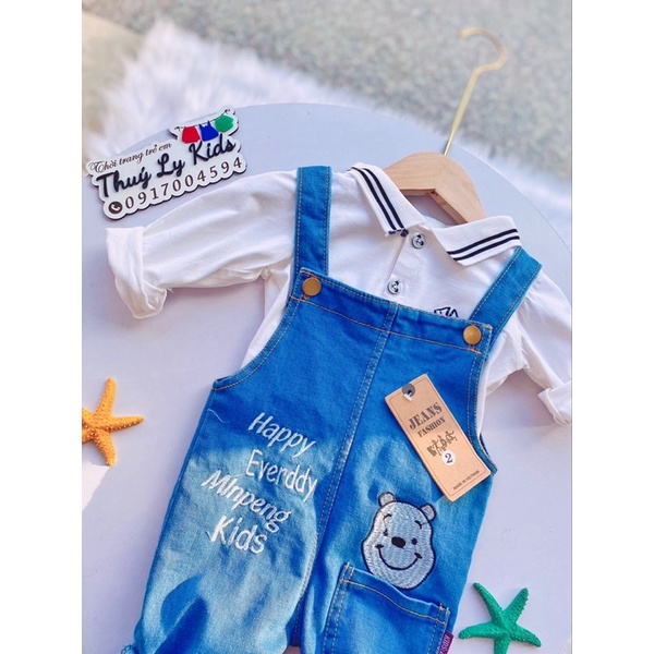 Yếm bò gấu cao cấp mẫu gấu cao cấp cho bé(  kèm áo)