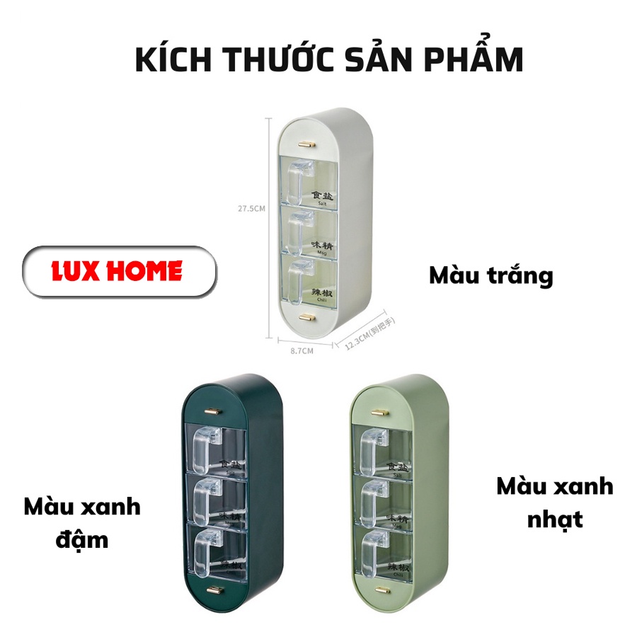 Hộp đựng gia vị nhiều ngăn treo tường LUXHOME, Kệ đựng gia vị gắn tường tiện lợi cho nhà bếp