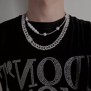 Dây chuyền hiphop nạm đá phong cách cá tính unisex