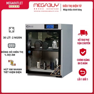 Tủ chống ẩm máy ảnh 30 lít NC-30C Silver Plus chính hãng, Tủ hút ẩm máy ảnh 30l hai ngăn tiết kiệm điện mút chống xước