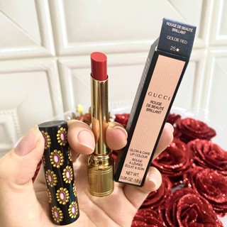 Son GUCCI Rouge De Beaute Brillant màu 25 ( son gucci hoa màu 25)