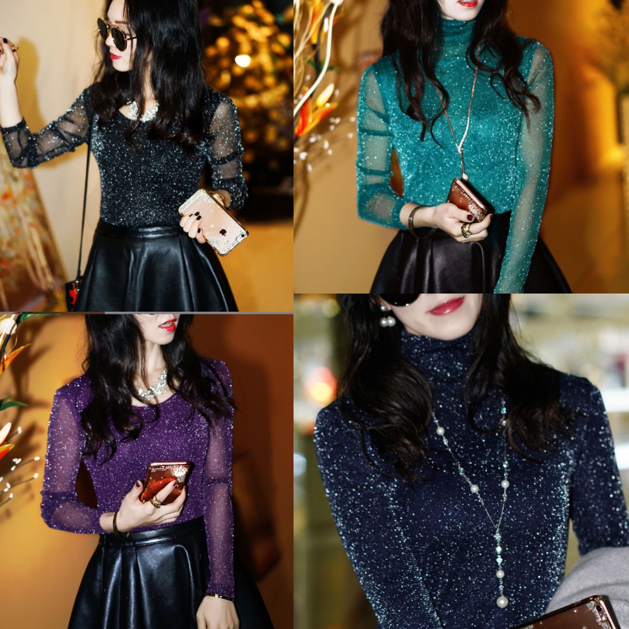 Áo trung niên nữ thu đông dài tay A42 - Shop thời trang trung tuổi mặc nhà cho mẹ, bà cao cấp sang trọng Bigsize giá rẻ