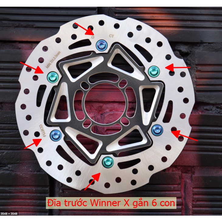 Ốc TITAN GR5 Gắn Đĩa Phanh Trước / Sau Winner X