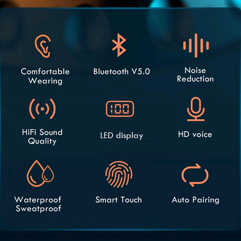Tai Nghe Nhét Tai bluetooth 5.0 Âm Thanh Siêu Trầm Có Micro Cho Chơi Game f9 9d tws 9d tws 5.0