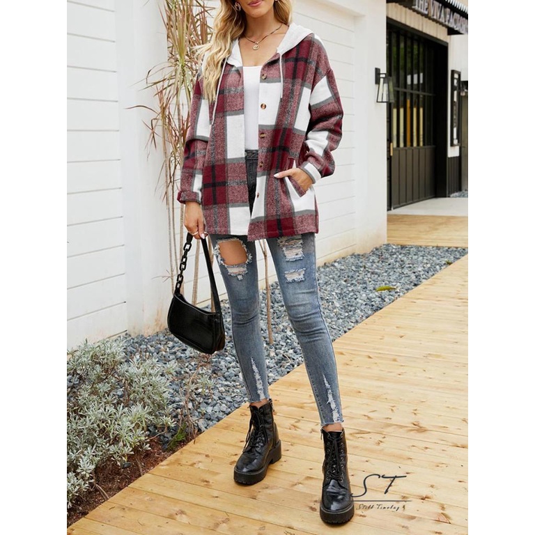 Áo Khoác CY03-Female Tay Dài Có Mũ Trùm Và Túi Có Khóa Kéo Cho Mùa Thu, S / M / L / XL / XXL