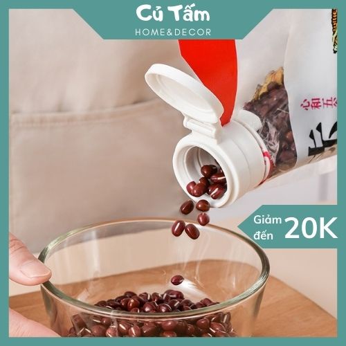 Kẹp miệng túi có nắp mở rót, kẹp thực phẩm đa năng - cutam.homedecor