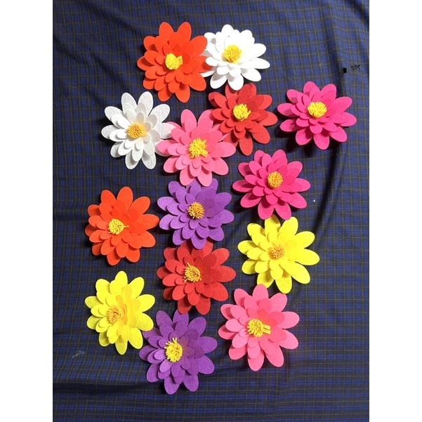 Hoa nỉ 15cm - Hoa múa - Hoa đeo tay - 1 cặp hoa múa