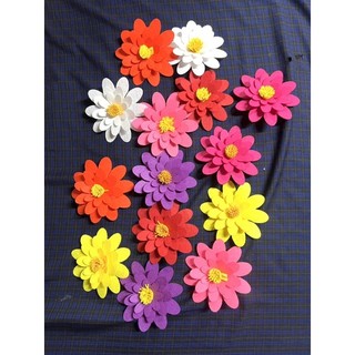 Hoa nỉ 15cm - hoa múa - hoa đeo tay - 1 cặp hoa múa