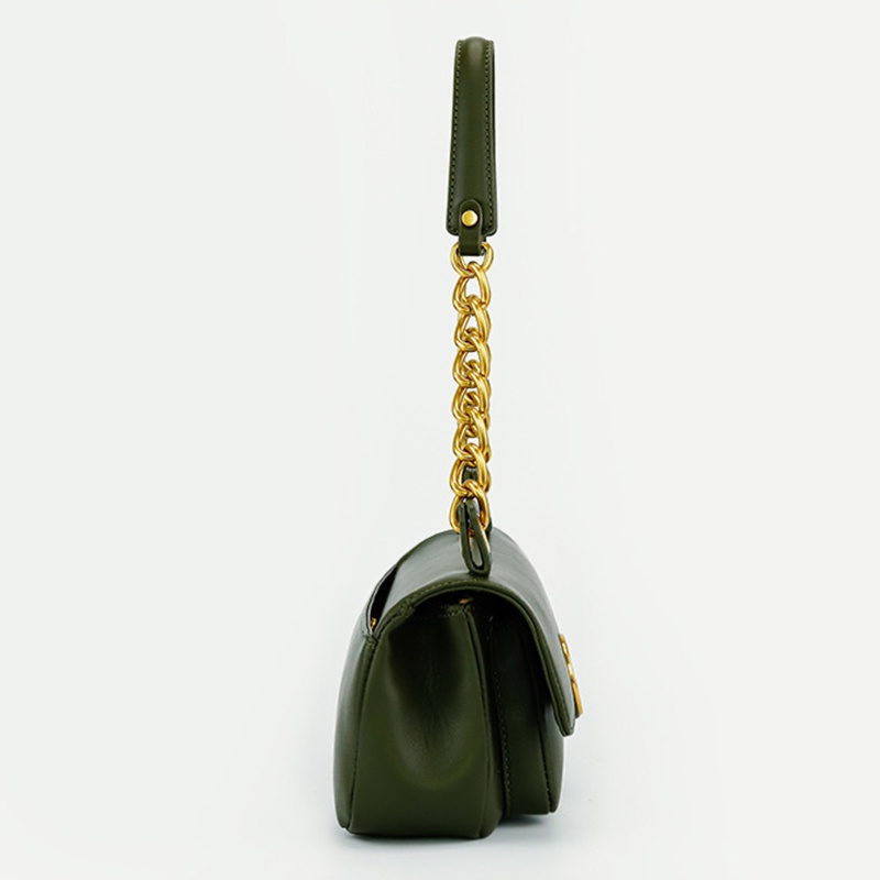 IELGY Túi Đeo Vai Da pu Phối Dây Xích Phong Cách Cổ Điển Thời Trang Cho Nữ