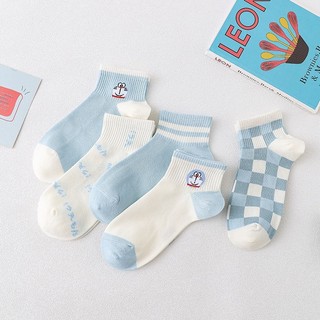 [Best seller] VỚ TẤT NGẮN NỮ THÊU GÓT MÈO Ú DORAEMON XINH YÊU