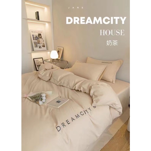 Bộ chăn ga gối cotton linen dream city phong cách hàn quốc - ảnh sản phẩm 8