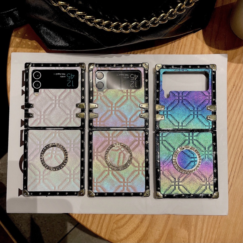 Ốp Điện Thoại Da TPU Silicon Mềm Mặt Kính Cứng Màu Nhám Cho Samsung Galaxy Z Flip 3 4 Flip3 Flip4 5G