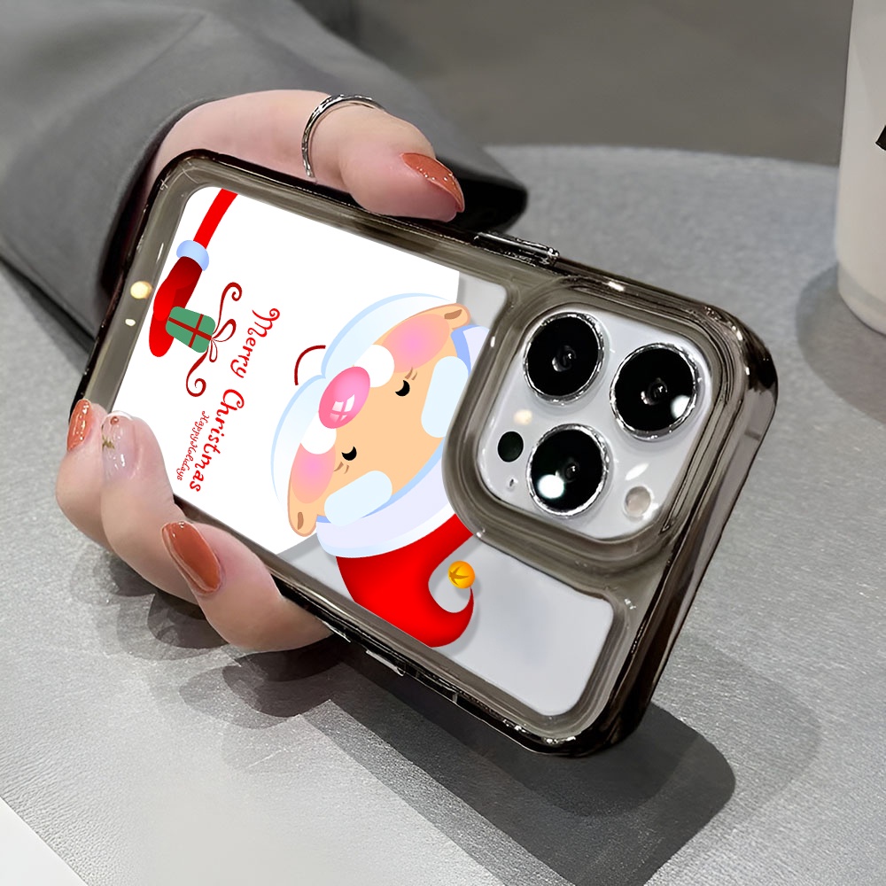Ốp Điện Thoại Trong Suốt Họa Tiết Giáng Sinh Cho iphone 14 Pro Max 13 11 12 7Plus X XR XS Max 8 7