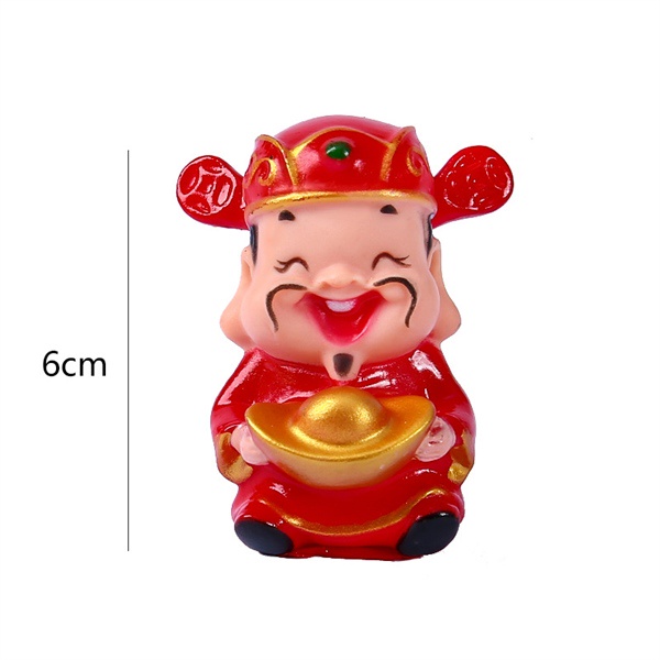 trang trí bánh mô hình Thần tài ôm thỏi vàng trước ngực (Hàng đẹp 8K )