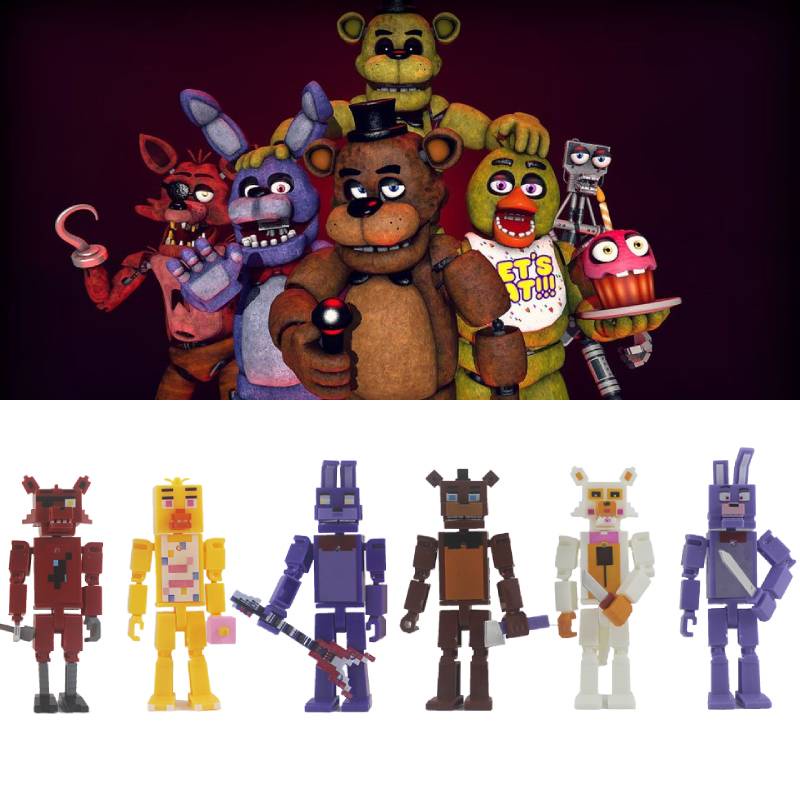 Bộ 6 / 8 Mô Hình Nhân Vật Trong five nights at Freddy 'S Dạ Quang Độc Đáo