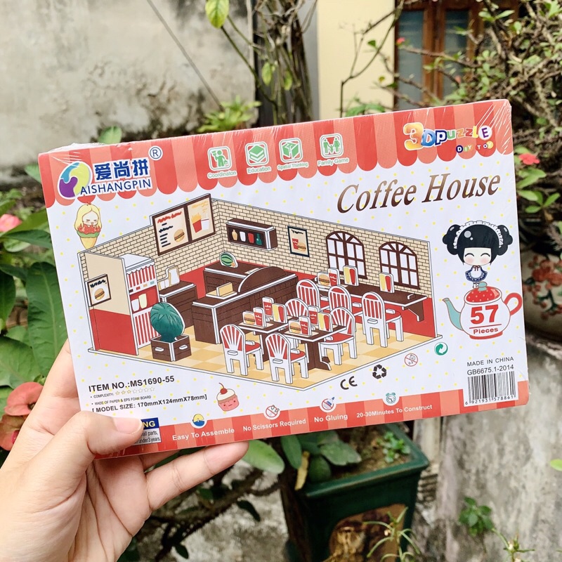 Đồ Chơi Giáo Dục Mô Hình Lắp Ráp 3D Bằng Giấy Bìa Xốp Cho Bé - Phòng Của Bé 2