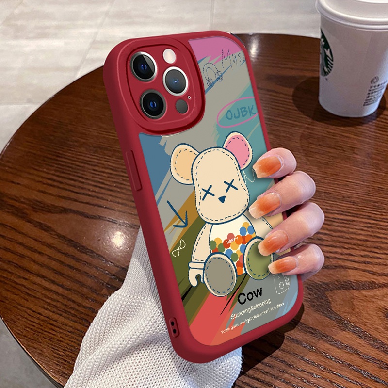 Ốp Điện Thoại Chống Rơi Hình Gấu Cho iPhone 11 13 12 Pro MAX 6 6Plus 7 8 Plus 14 XR X XS MAX SE 2020 11Promax 14Pro