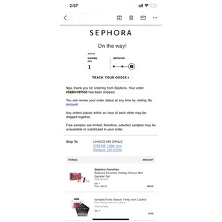 Set 6 chai nước hoa mini (bill SEPHORA US) -tách lẻ no box