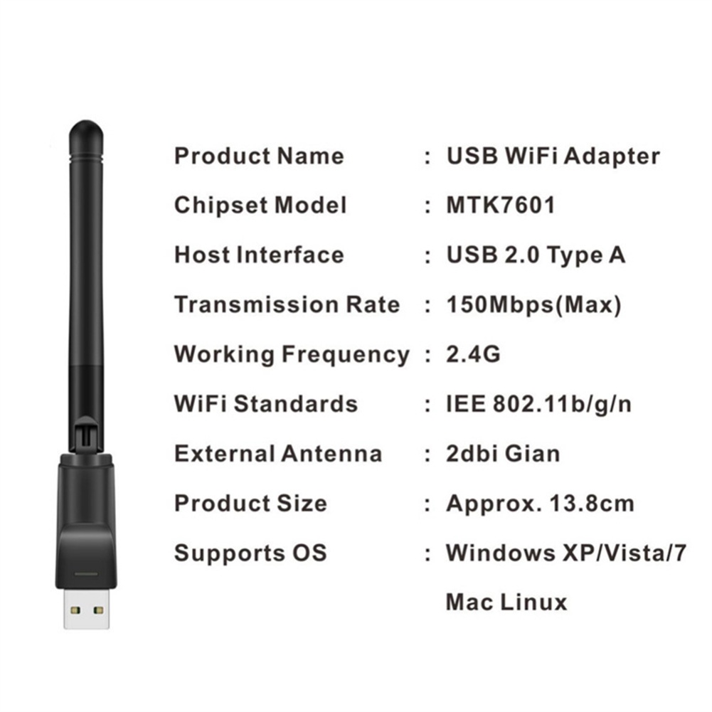 Usb Phát wifi 150mbps 2.4Ghz 802.11n / g / b ethernet wi-fi usb lan Thẻ