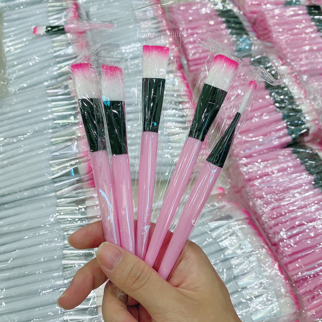 (Giá buôn - sỉ) 1000 cọ trộn mặt nạ, cọ đắp mặt, cọ quét mask cán hồng, cán trắng hàng cao cấp