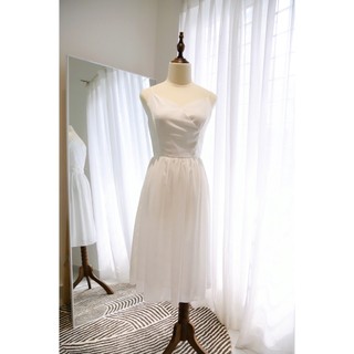 Jenny Le - Đầm 2 dây cổ đắp chéo tùng xòe rũ JL064