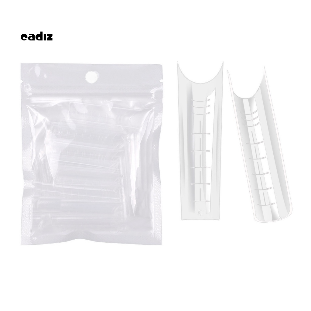 Set 60 Miếng Dán Móng Tay Bằng Nhựa Trong Suốt Tháo Rời Được Tiện Lợi