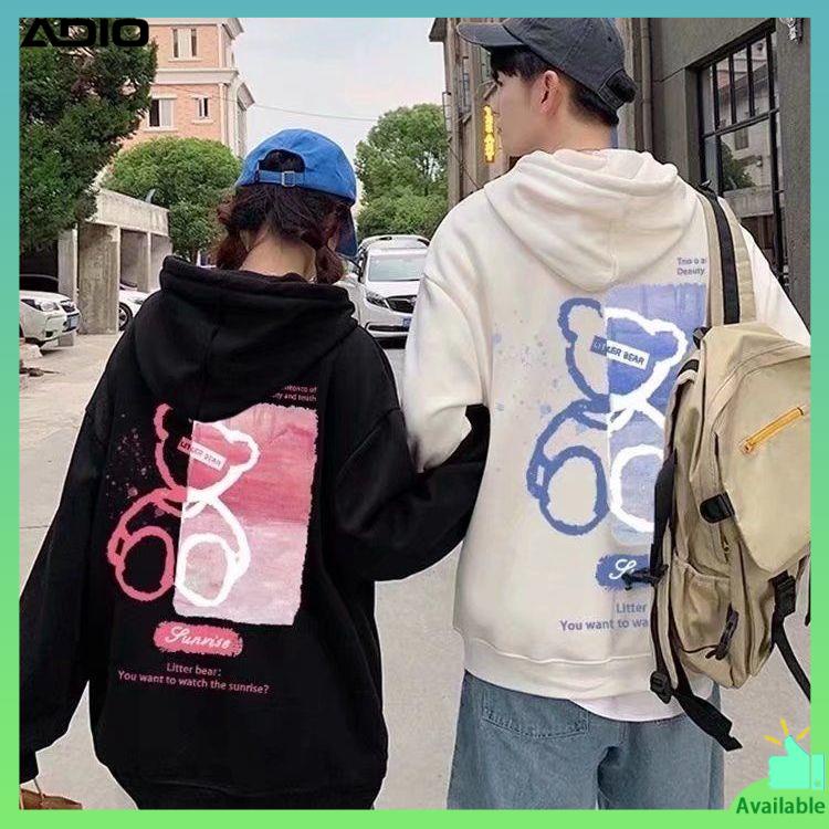 Áo Hoodie Chính Hãng Hàn Quốc a 'o o o i mu' o 'o ng Influencer Cho Cặp Đôi Mùa Thu Đông Ấm Áp