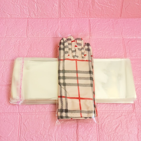 100g  Túi Opp dán mép 11x28cm  - Túi ni lông băng keo dán miệng - Bao nilon dán miệng