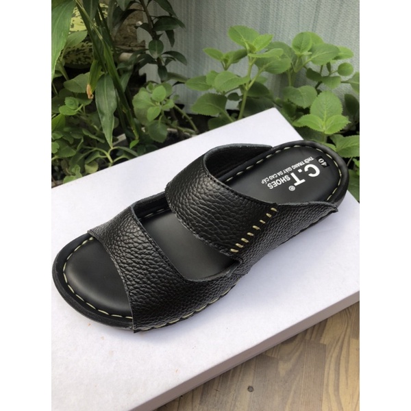 Dép da nam cao cấp da thật