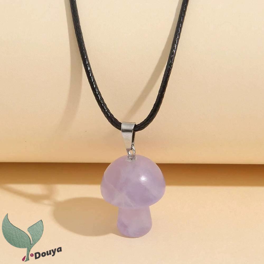 Mặt Dây Chuyền Hình Nấm Bằng Đá Thạch Anh Chakra Reiki Dùng Làm Trang Sức DIY