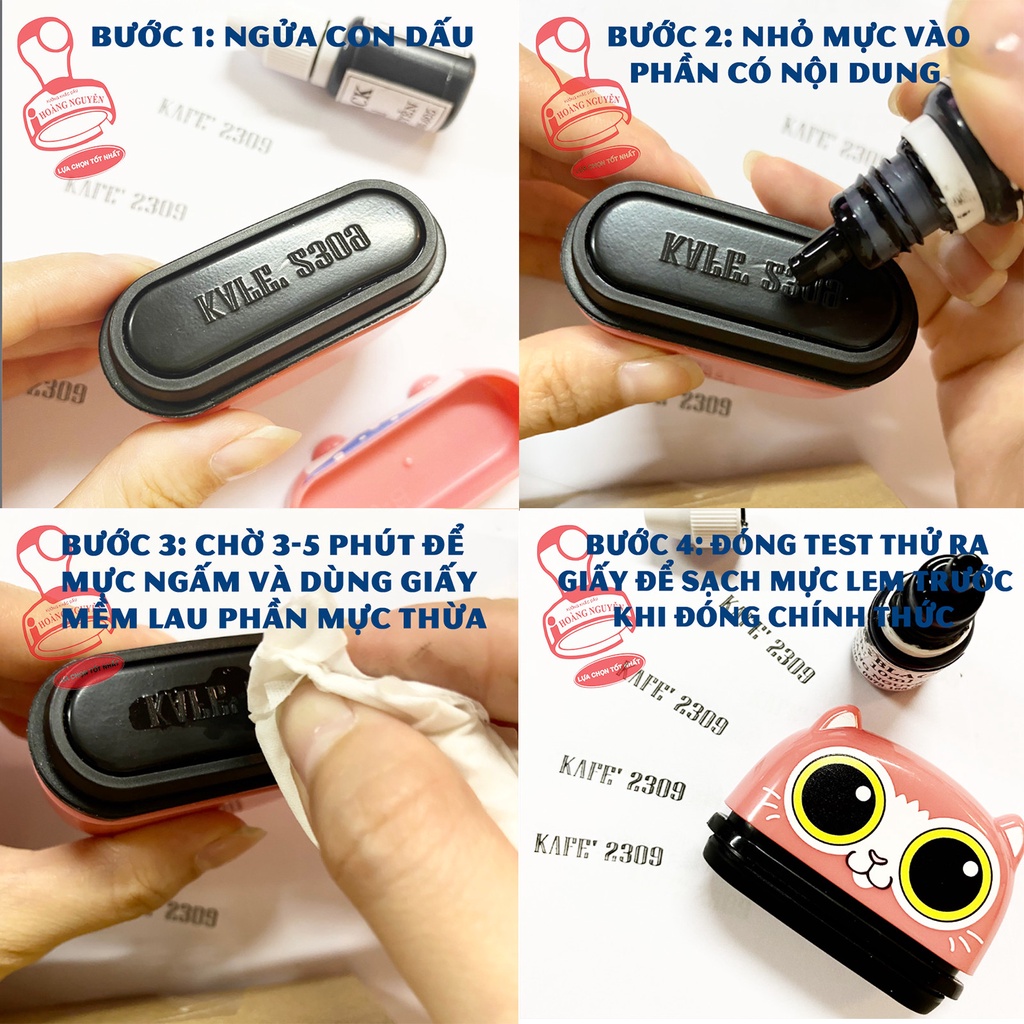 Combo Dấu + mực Flash siêu nét