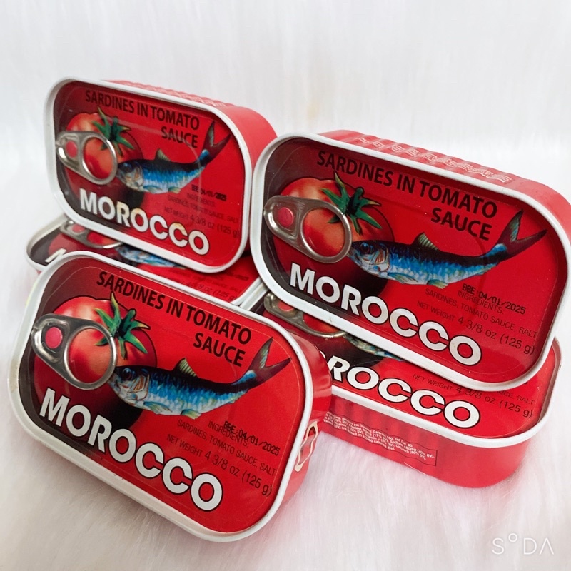Cá Mòi Morocco Sốt Cà 125g. Hàng nhập Mỹ 100%