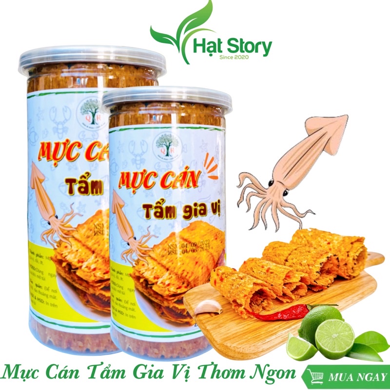 400Gr Mực Cán Tẩm Gia Vị Đồ Ăn Vặt Hot Hit Thơm Ngon