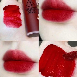 Son 3CE Lacquer Change Mode Đỏ Lạnh Mịn Lì Tôn Da 3CE Soft Lip Lacquer 4ml