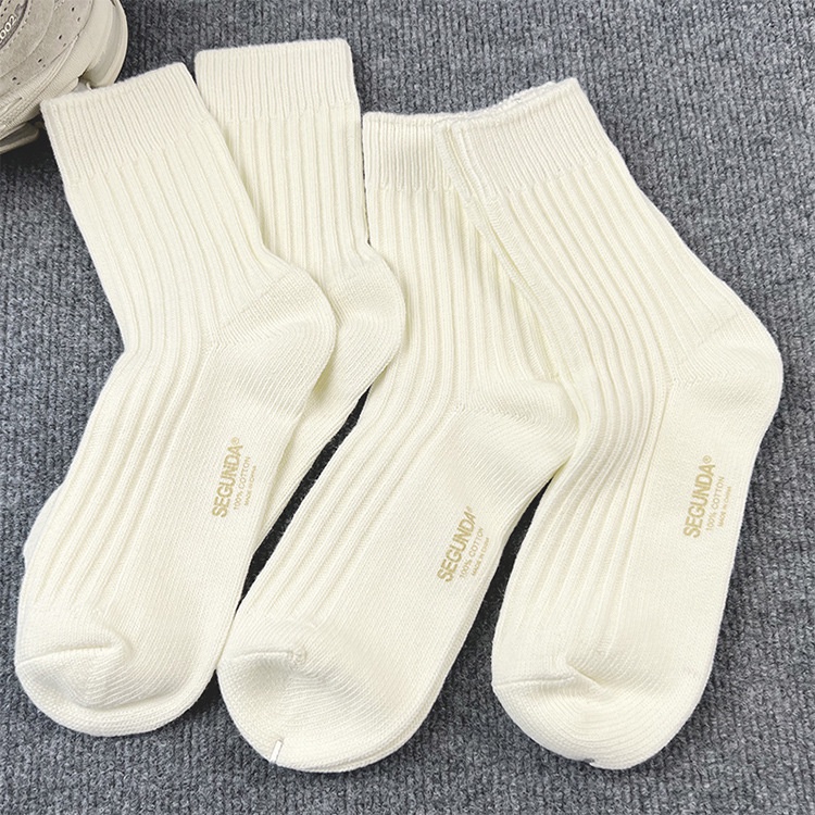 Vớ Cotton Màu Trơn In Chữ Segunda Phong Cách Hip Hop Thời Trang Cho Nam Và Nữ