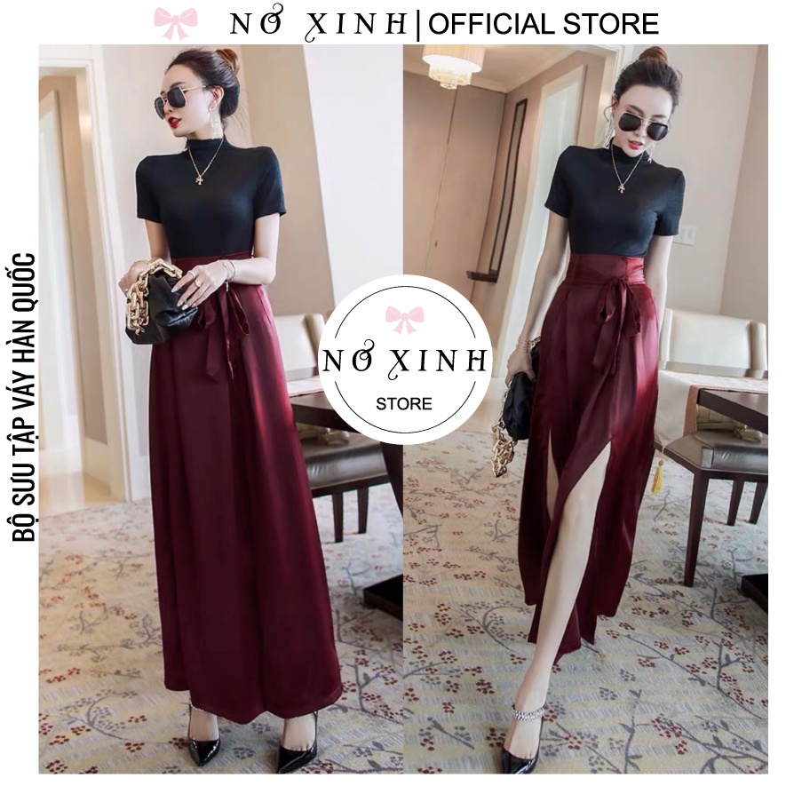 Set Áo Phối Quần Xẻ Đùi Cao Cấp Loại 1 Đủ Size M-L-XL-XXL (có ảnh+video thật)