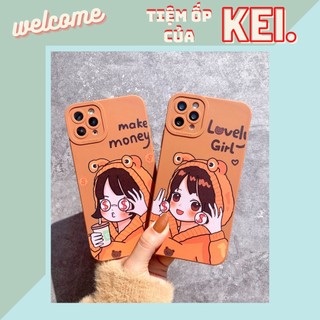 Ốp lưng bảo vệ camera Lovely Girl xinh dành cho nhiều dòng máy của iphone/samsung/oppo/realme/xiaomi/vivo
