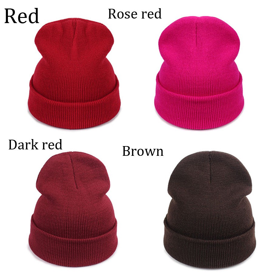 Mũ Len Tròng Đầu Màu Sắc Ngọt Ngào Phong Cách Harajuku Đường Phố Cho Nam Và Nữ