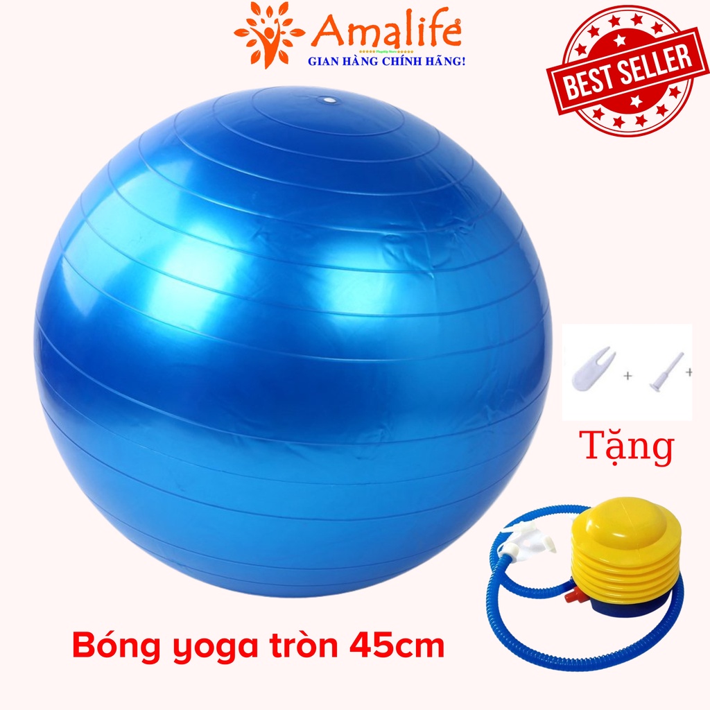 Bóng Tập Yoga Tròn Cỡ Lớn 65cm Cao Cấp Tập Kegel Tập Gym Tập Bơi Chính Hãng Amalife Chọn Màu